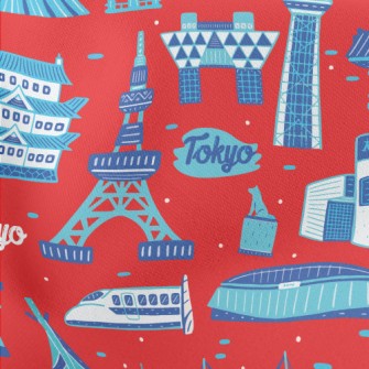 Famous Buildings In Tokyo Lightweight Cotton Poplin