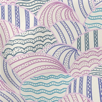 Weird Striped Color Blocks Lightweight Cotton Poplin