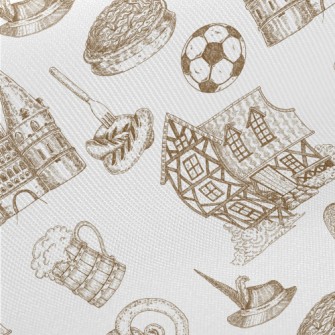 German Brewery Beer Midweight Cotton Poplin