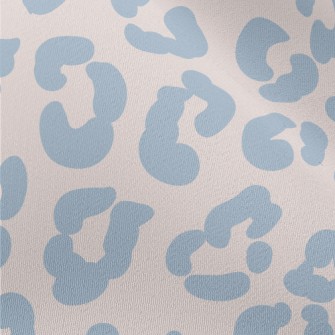 Gentle Blue Leopard Print Chiffon