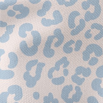 Gentle Blue Leopard Print Waterproof Canvas