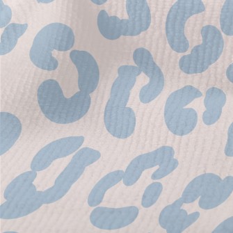 Gentle Blue Leopard Print Terry