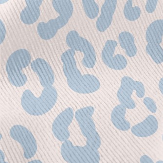 Gentle Blue Leopard Print Standard Corduroy