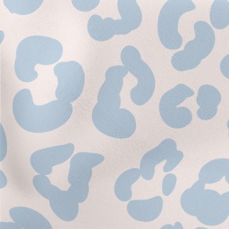 Gentle Blue Leopard Print Stretch Ponte