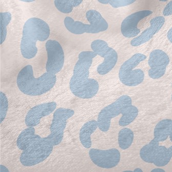 Gentle Blue Leopard Print Minky