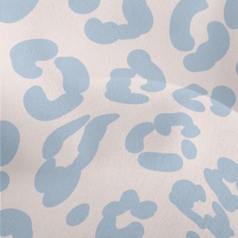 Gentle Blue Leopard Print Lightweight Performance Linen