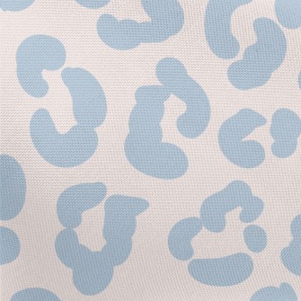 Gentle Blue Leopard Print Pongee