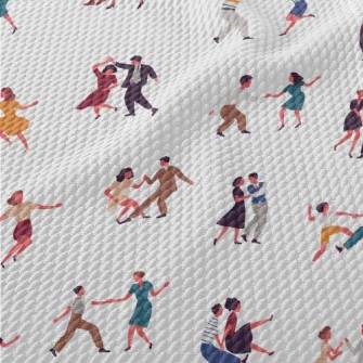 Couple Dancing Together Birdseye Piqué