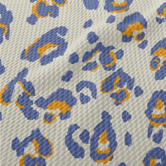 Purple Hand-painted Leopard Pr Birdseye Piqué