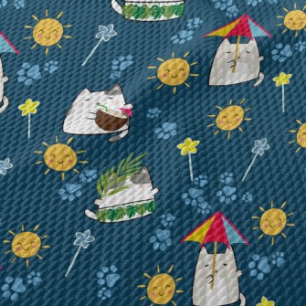 Summer Life Cat Birdseye Piqué