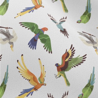 Colorful Realistic Parrot Chiffon