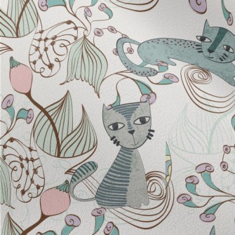 Hand Painted Textured Cat Flow Chiffon