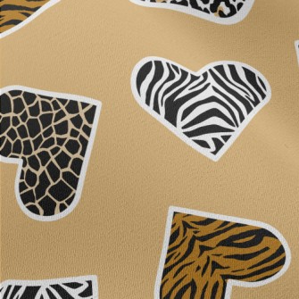 Heart Shape Animal Print Chiffon