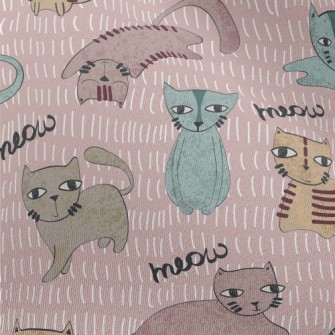 Hand Drawn Brush Cat Chiffon