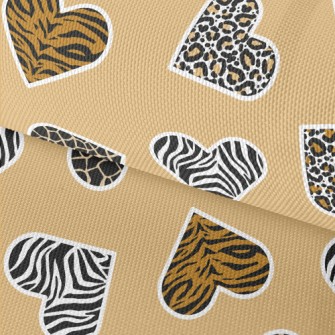 Heart Shape Animal Print Waterproof Oxford