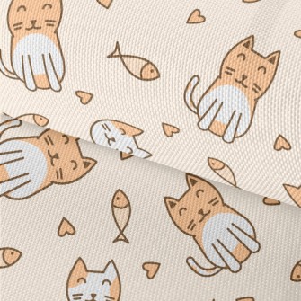 Cute And Well Behaved Cat Waterproof Oxford