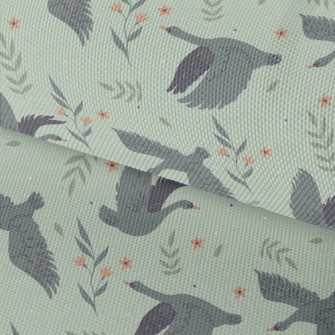 Gray And Black Elegant Swan Waterproof Oxford