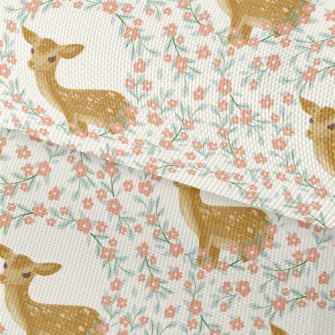 Hand Drawn Delicate Deer And F Waterproof Oxford
