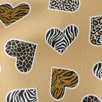 Heart Shape Animal Print Waterproof Canvas