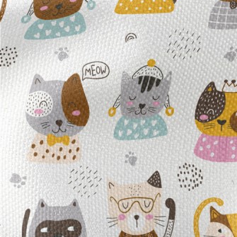 Modern Cute Cat Waterproof Canvas