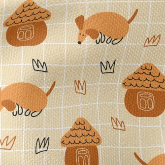 Long Cute Dachshund Waterproof Canvas