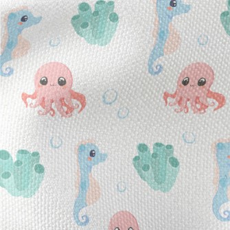 Cute Octopus, Seahorse And Cor Waterproof Canvas