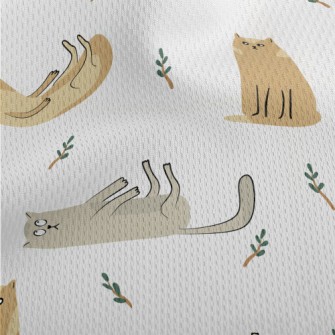 Cute Cat Athletic Mesh Flat Back