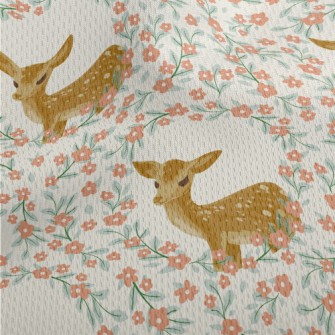 Hand Drawn Delicate Deer And F Athletic Mesh Flat Back