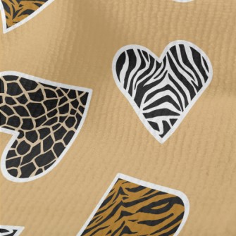 Heart Shape Animal Print Terry
