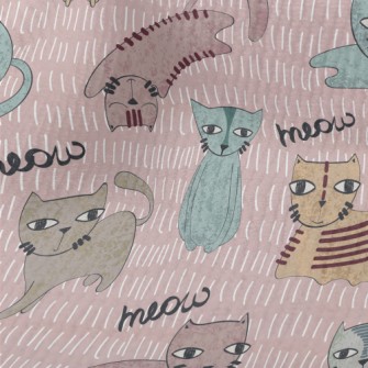 Hand Drawn Brush Cat Terry