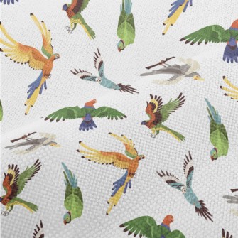 Colorful Realistic Parrot Performance Linen
