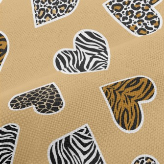 Heart Shape Animal Print Performance Linen