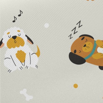 Cute And Silly Dog Twill