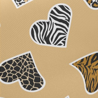 Heart Shape Animal Print Twill