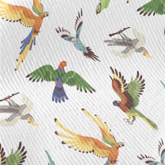 Colorful Realistic Parrot Standard Corduroy