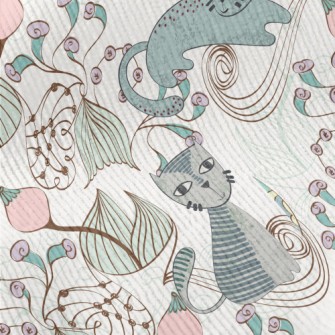 Hand Painted Textured Cat Flow Standard Corduroy