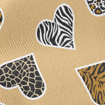 Heart Shape Animal Print Standard Corduroy