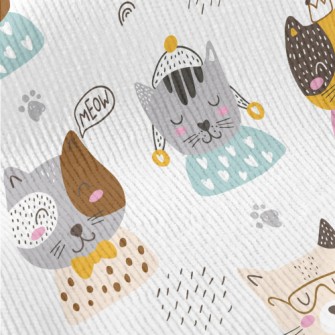 Modern Cute Cat Standard Corduroy