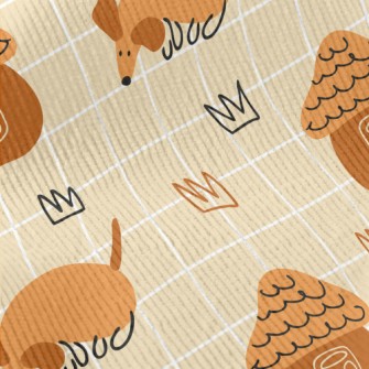 Long Cute Dachshund Standard Corduroy