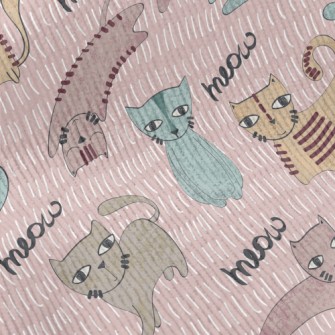 Hand Drawn Brush Cat Standard Corduroy