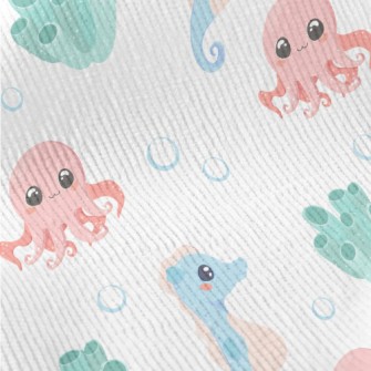 Cute Octopus, Seahorse And Cor Standard Corduroy
