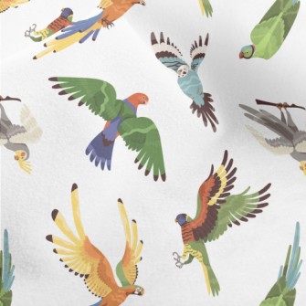 Colorful Realistic Parrot Micro Fleece