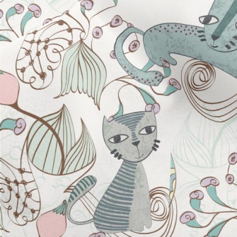 Hand Painted Textured Cat Flow Micro Fleece