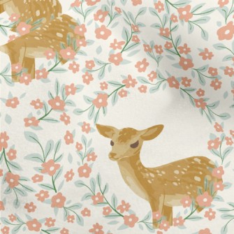 Hand Drawn Delicate Deer And F Micro Fleece