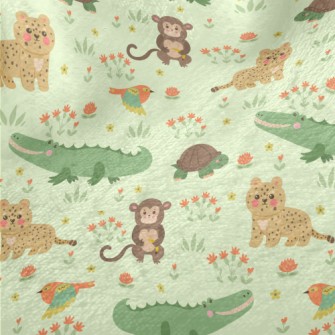 Cute And Lovable Animals Minky