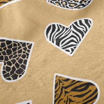 Heart Shape Animal Print Minky