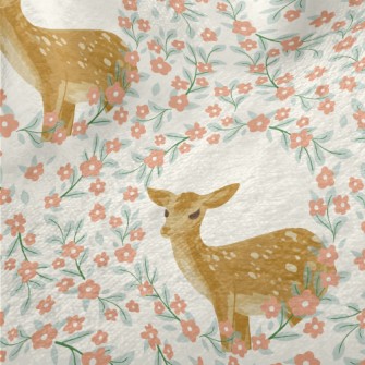 Hand Drawn Delicate Deer And F Minky
