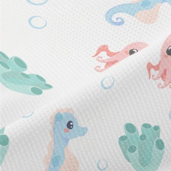 Cute Octopus, Seahorse And Cor Piqué