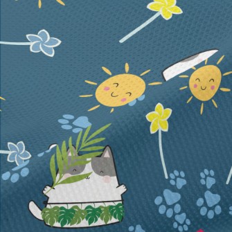 Summer Life Cat Piqué