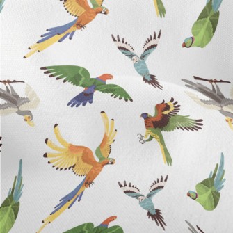 Colorful Realistic Parrot Lightweight Performance Linen